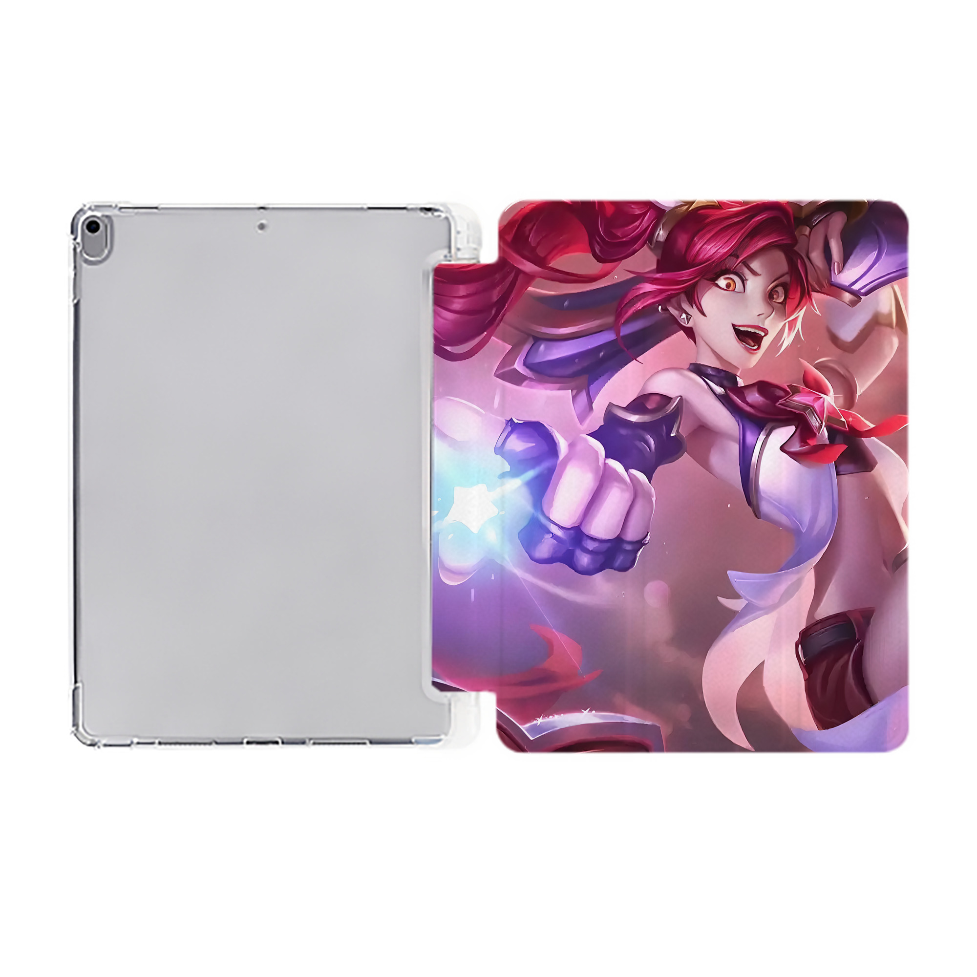 （画像用） リーグ・オブ・レジェンド League of Legends LOL IPad ケース ペン収納付き 三つ折りスタンド PUレザー×シリコン 対応機種9.5/10.5/10.9インチ